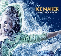 极品PS动作－冰块绕体(含高清视频教程)：Ice Maker Photoshop Action